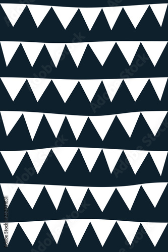 African Tribal Seamless Vector Pattern. Abstract Hand-Drawn Ethnic Background. Vertical Orientation