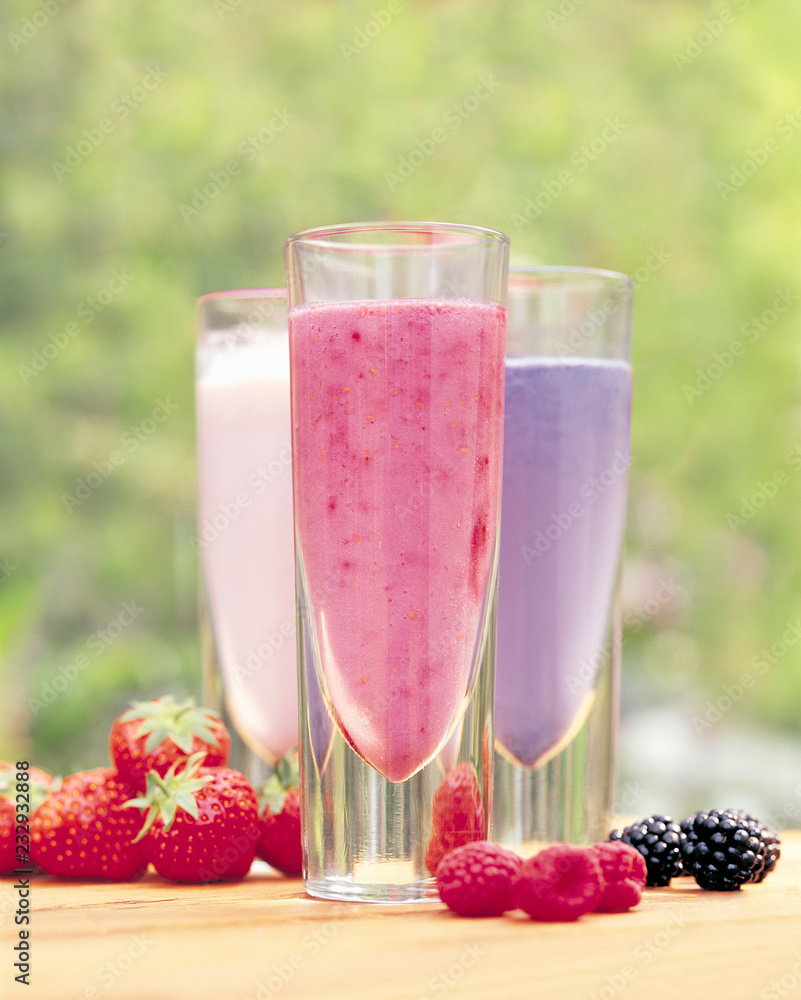 Fruit Smoothies (strawberry, raspberry and blackberry) Fruit Smoothies (strawberry, raspberry and blackberry)