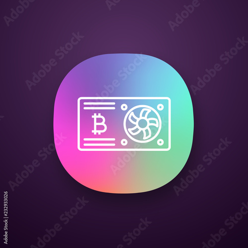 Bitcoin mining graphic card app icon