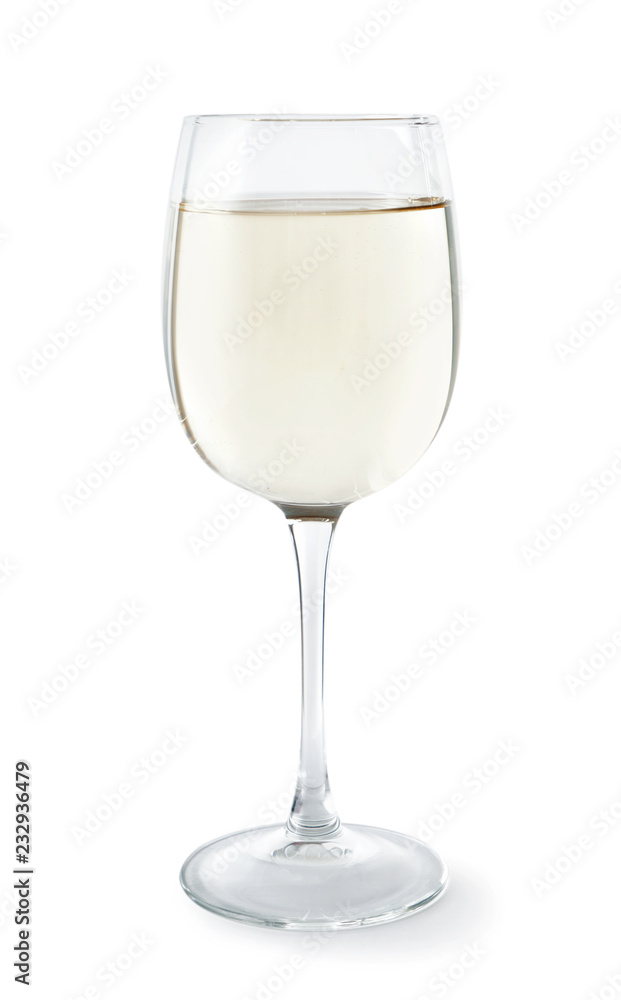 Glass of tasty wine on white background Glass of tasty wine on white background