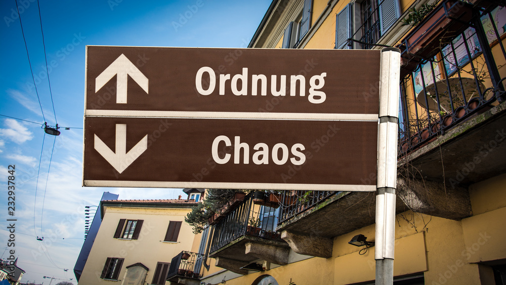 Obraz premium Schild 384 - Ordnung