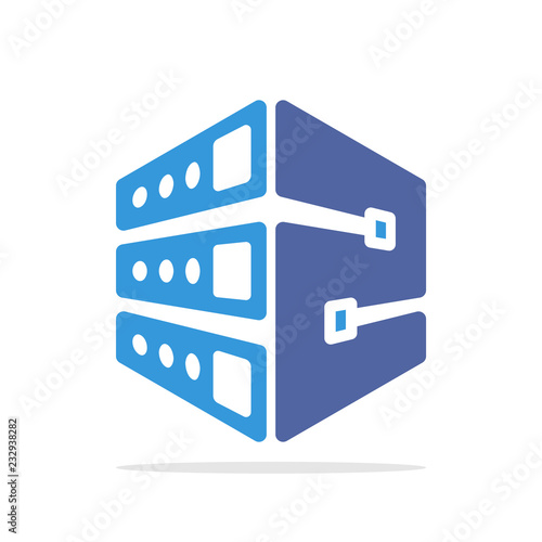 Initial logo icon for web hosting business with initial details of letter Z