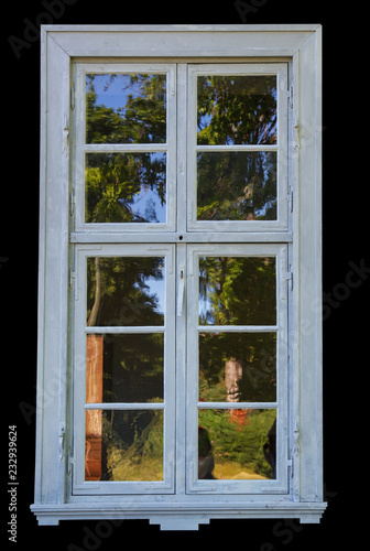 Old window with glass.