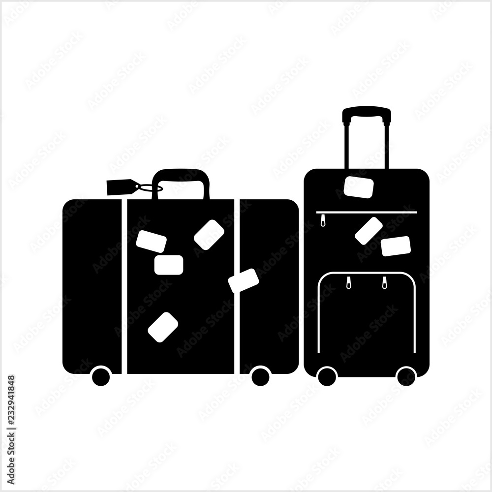 Fototapeta premium Suitcase Icon Design, Silhouette