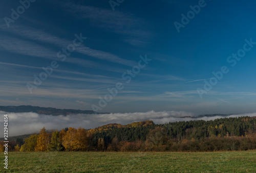 Nice morning with inversion in valley near Zitkova village