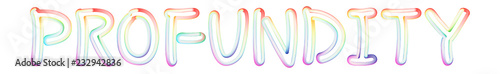 Photos Profundity - beautiful text written on white background
