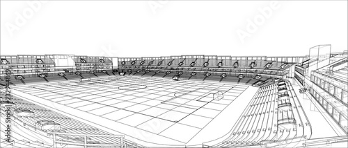 Sketch of Football stadium