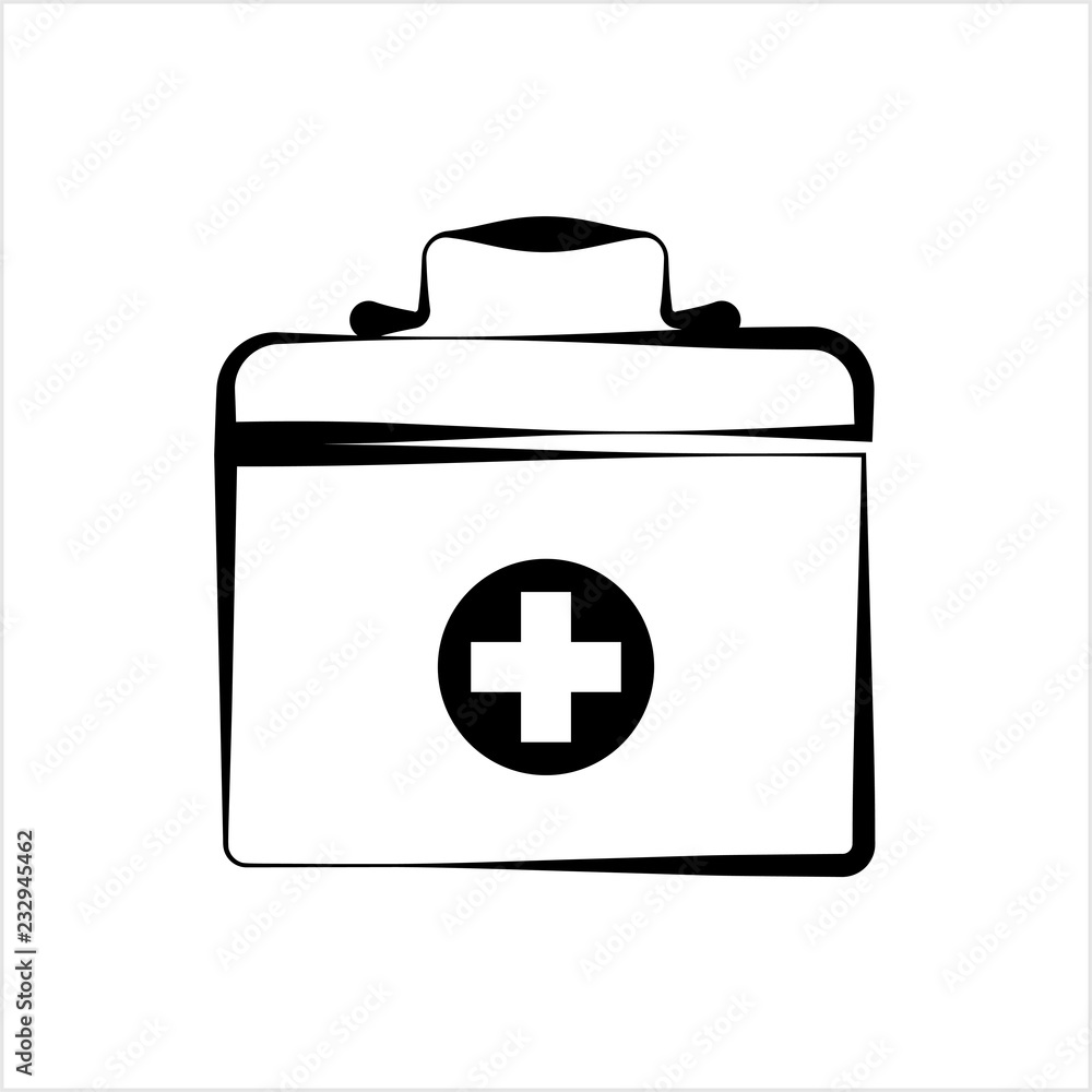 Obraz premium Doctor Bag Icon, First Aid Box Icon