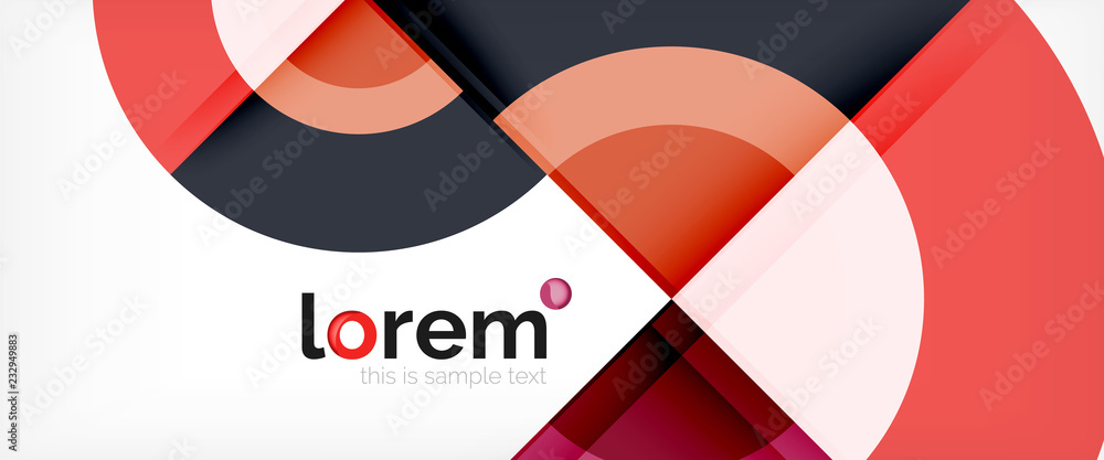 Obraz premium Circle abstract background, geometric modern design template