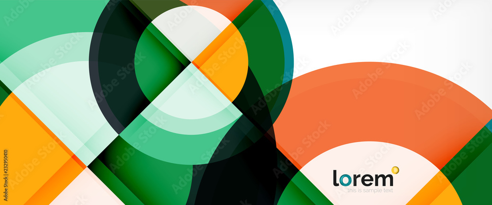 Obraz premium Circle abstract background, geometric modern design template