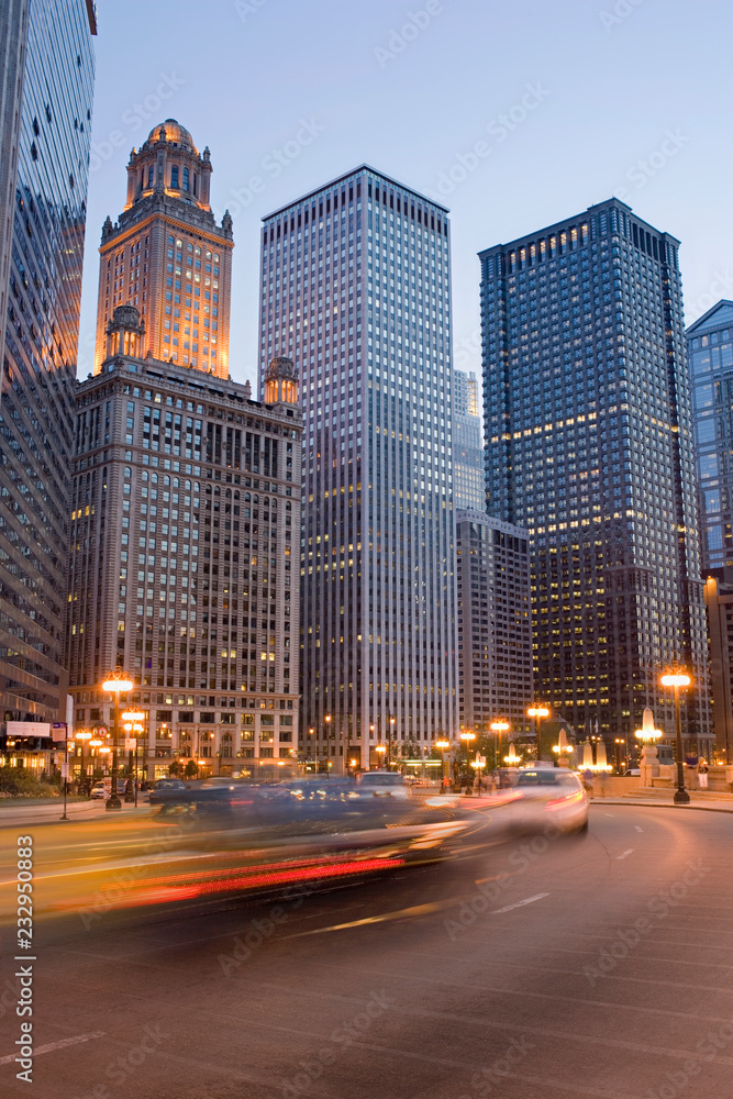 Obraz premium chicago business district