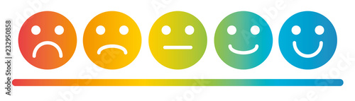 Emoji Colored Scale Icons Vector 