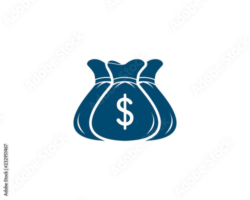 Money bag icon illustration isolated sign symbol. Money bag vector logo. Flat design 
style.