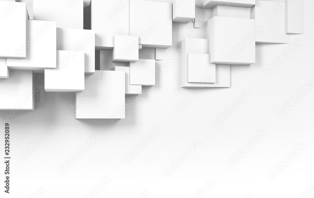 Abstract pattern of random squares 3 d Abstract pattern of random squares 3 d