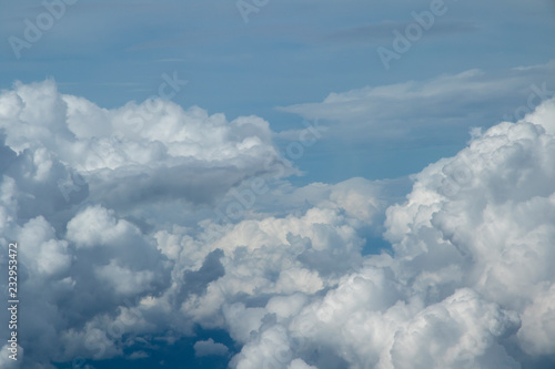 Fototapeta Naklejka Na Ścianę i Meble -  Clouds in the sky from the airplane window.