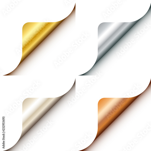 Metallic Paper Corners Gold/Silver/Bronze/Copper