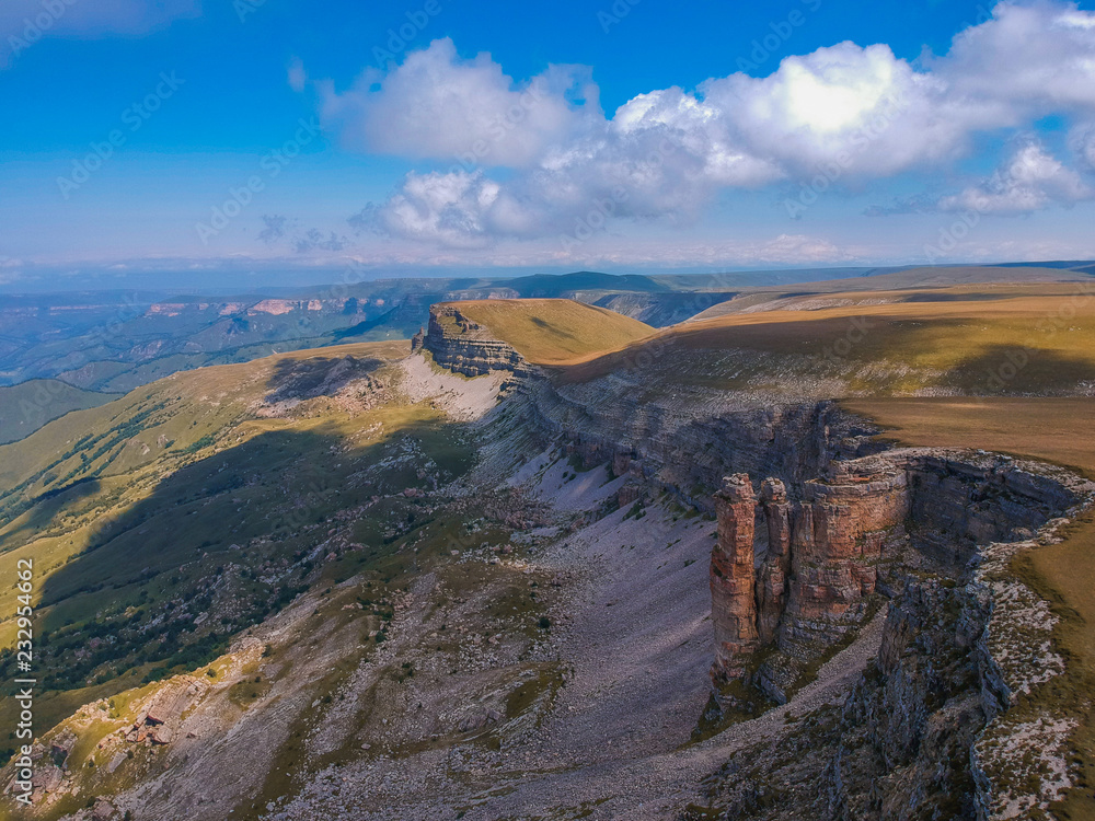Plateau Bermamyt from the height of the drone clear Sunny day in summer