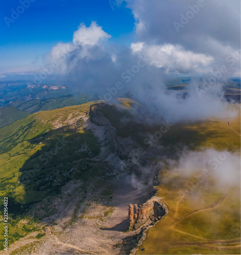 Plateau Bermamyt from the height of the drone clear Sunny day in summer © dmitriydanilov62