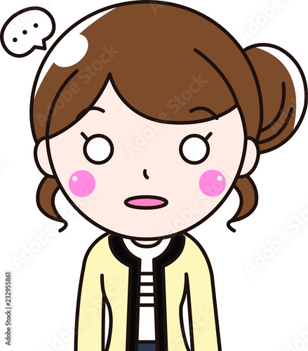  女性会社員OLのあきれる頭真っ白