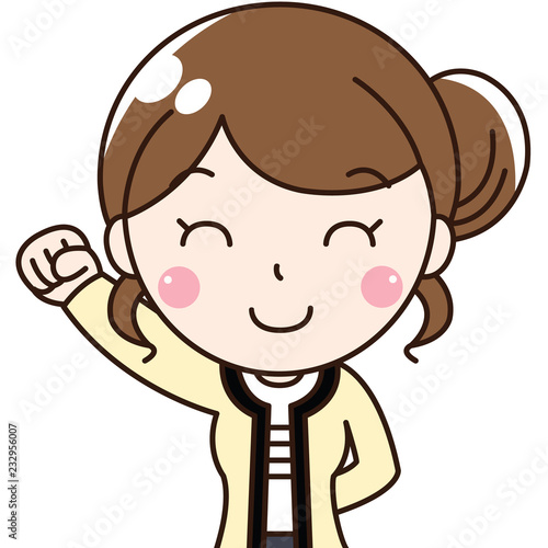 Wallpaper Mural  女性会社員OLの笑顔ガッツポーズ Torontodigital.ca