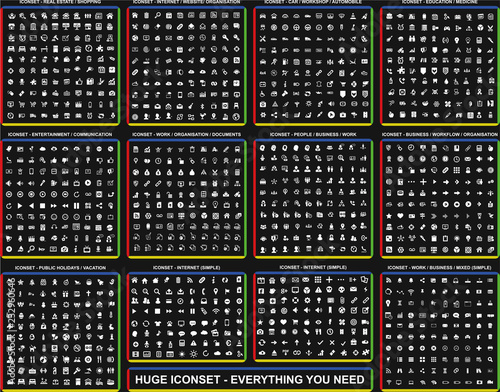 Dark Huge Iconset - All you need - Piktogramme