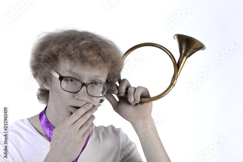 Fotografie young bugler