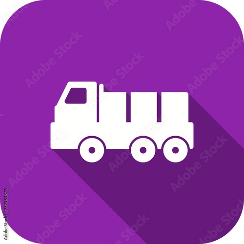 Dumper Transport Round Corner Shadowed Icon