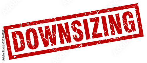 square grunge red downsizing stamp
