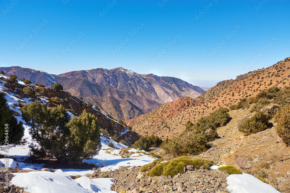Atlas mountains of red color, Morocco