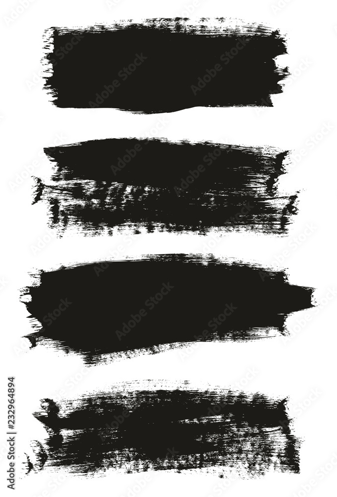 Calligraphy Paint Brush Background High Detail Abstract Vector Background Set 131