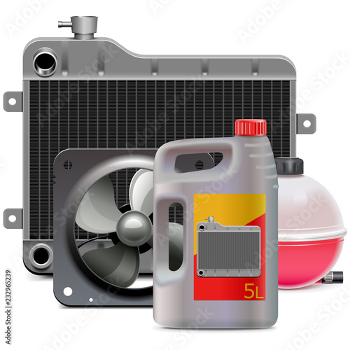 Vector Engine Cooling System Parts with Antifreeze