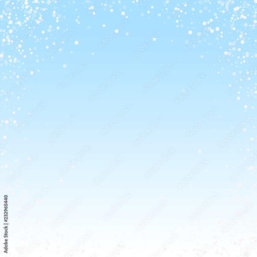 Random white dots Christmas background. Subtle fly Random white dots Christmas background. Subtle fly