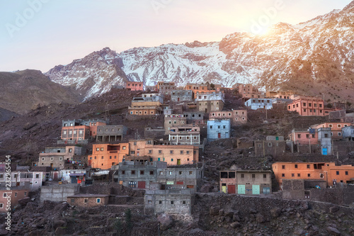 Imlil city in the Atlas Mountains photo