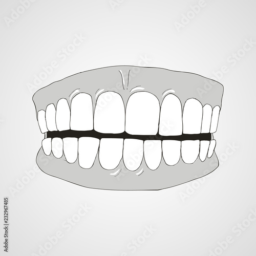 Tooth isolated flat vector image