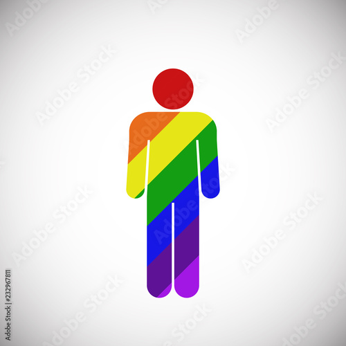 LGBT Person on white background icon
