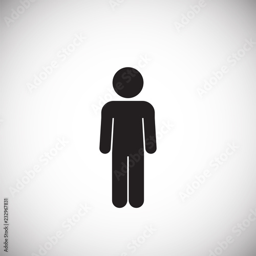 Child figure on white background icon
