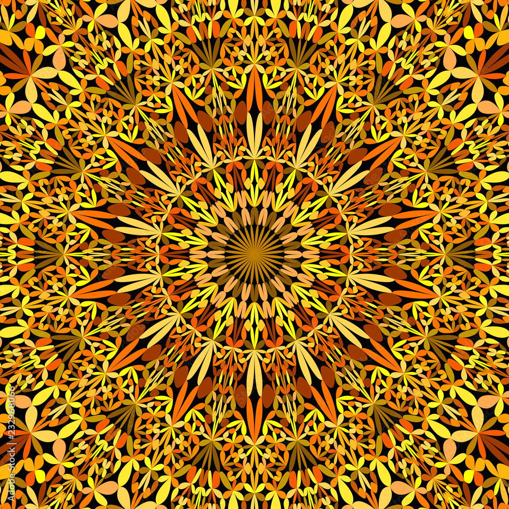 Orange petal garden mandala wallpaper design - tribal abstract vector meditation background illustration Orange petal garden mandala wallpaper design - tribal abstract vector meditation background illustration