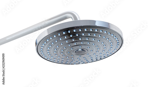 Shower head isolated on white. Bathroom shower. photo