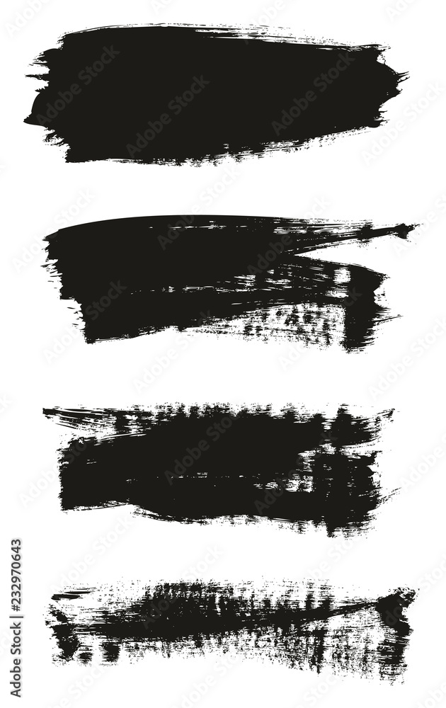 Calligraphy Paint Brush Background High Detail Abstract Vector Background Set 31