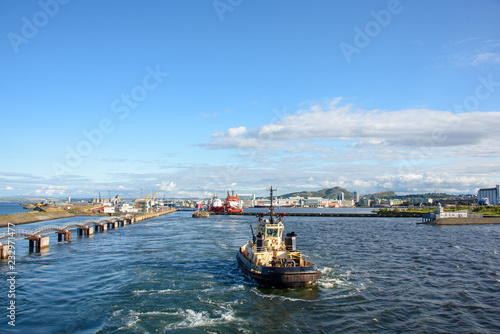 tug tugboat in harbour