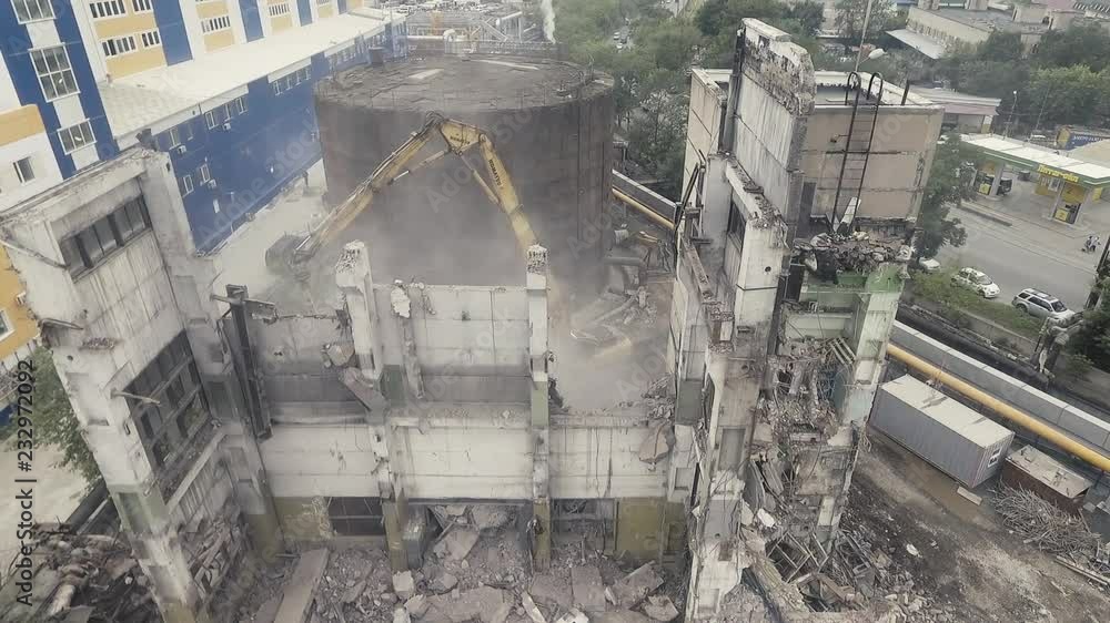 destruction of an old powerhouse destruction of an old powerhouse