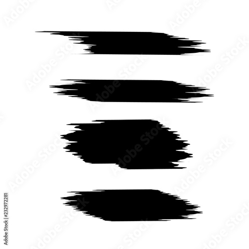 Paint brush strokes. Brush sketch effect vector