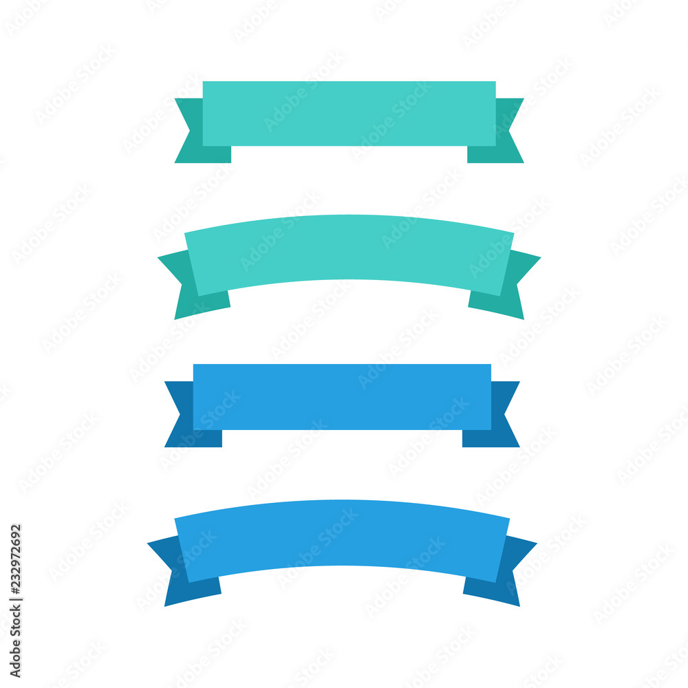 Set of ribbons for anniversary. Banner ribbon vector Set of ribbons for anniversary. Banner ribbon vector