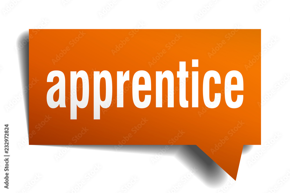 apprentice orange 3d speech bubble apprentice orange 3d speech bubble