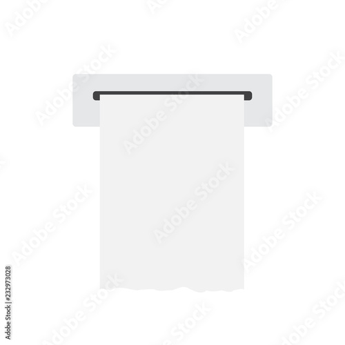 Shopping cash receipt. Financial cash receipt, blank paper cash receipt