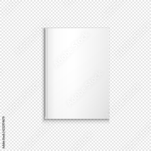 vector blank book template mockup.