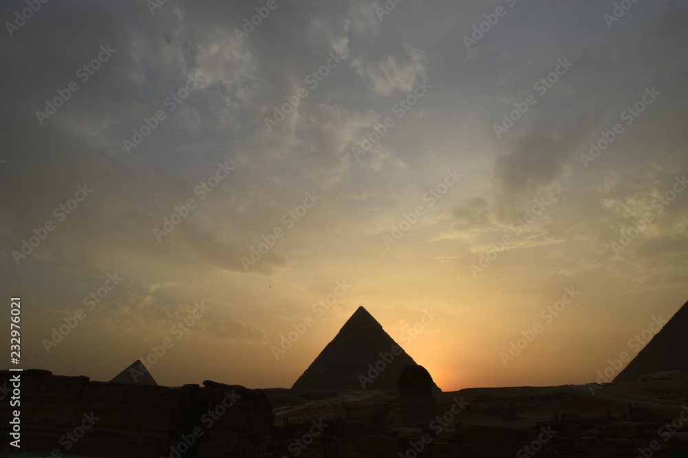 Sunset in Pyramids