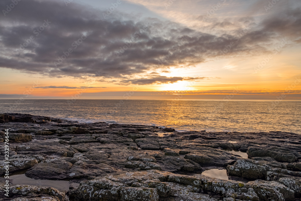 Dawn at the coastline of Craster, Northumberland Dawn at the coastline of Craster, Northumberland