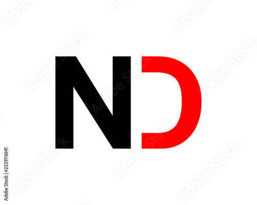 Free Download Initial Letter ND Logo Template Design - GFXLoad