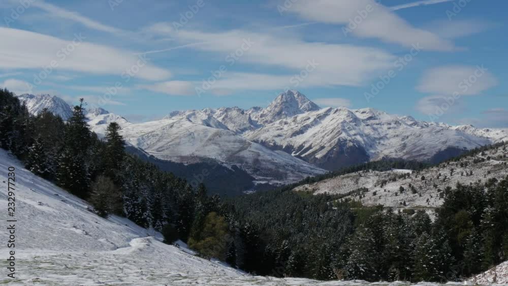 Pic du Midi de Bigorre in the french Pyrenees with snow Pic du Midi de Bigorre in the french Pyrenees with snow